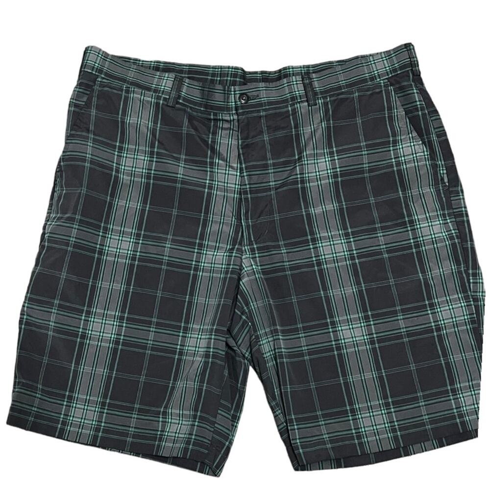 Ben Hogan Performance Men’s Size 38 Shorts Brown Teal Plaid